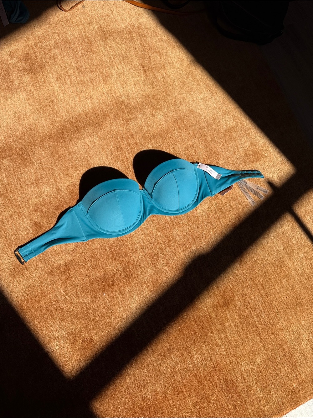 Victoria's Secret Swim strapless bikini top in Blue Size 32DD NWT